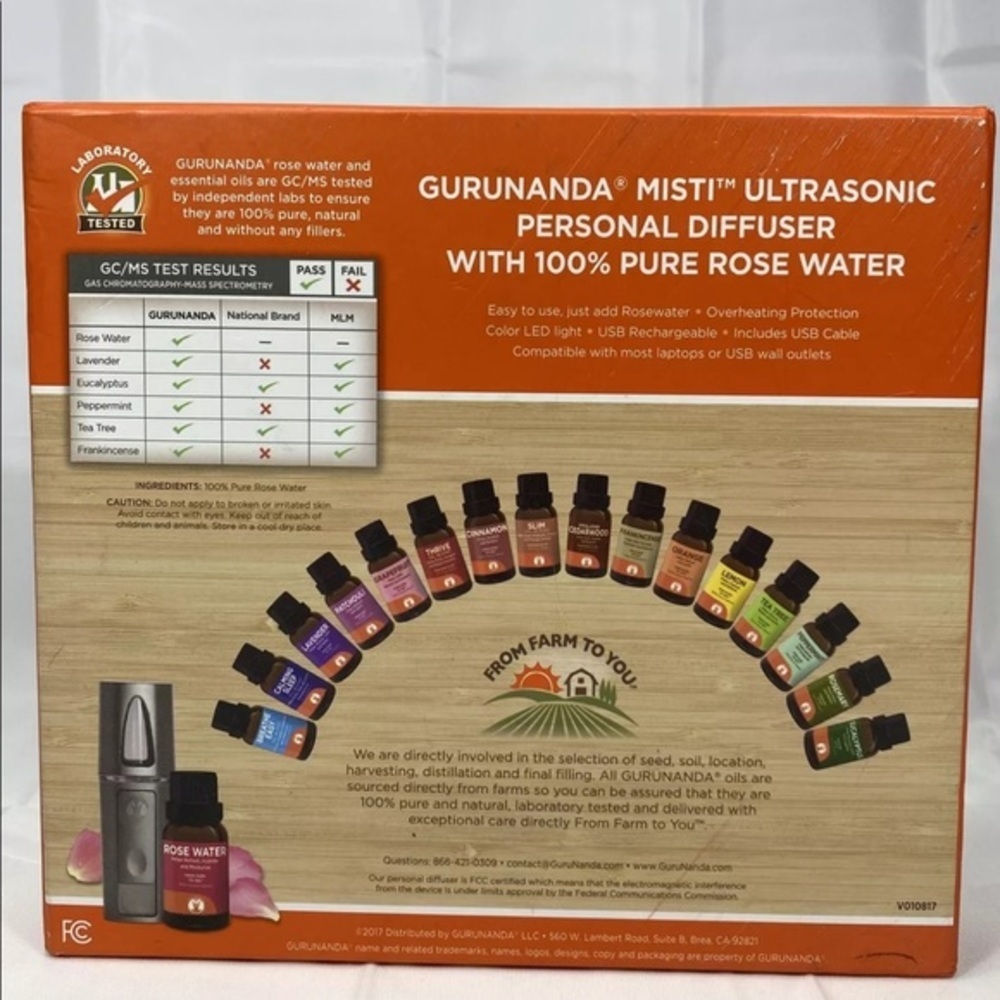 NEW Gurunanda Personal Misti Ultrasonic Diffuser Yoga FuLL SIZE SET EXCLUSIVE ❤️